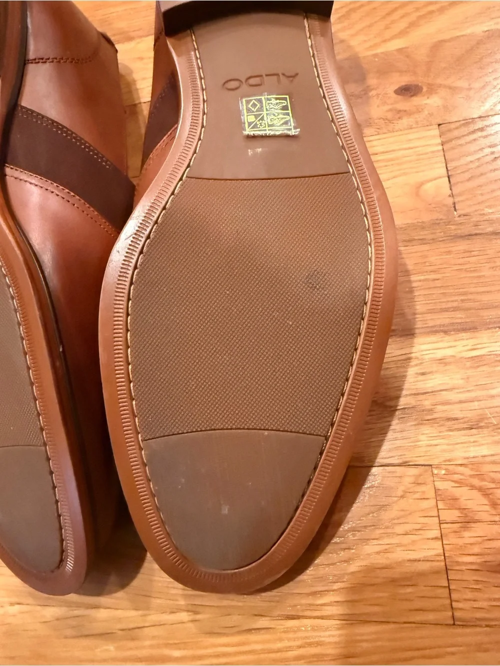 ALDO Municipo Men's Tan Slip-On Leather Loafers